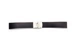 DPL-5 Rubber Deployant Regular Watch Strap with Grooved Lines