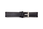 LBV-982C Rustic Leather Regular Watch Strap with Contrasting Stitching